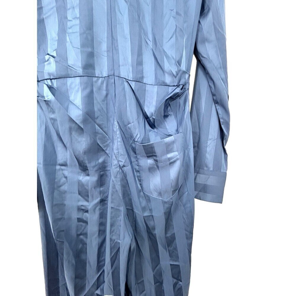 Choosy‎ Lafayette Womens Sz 4 Blue Striped Jumpsuit Pockets Front Tie Comfort H4 - Picture 9 of 12